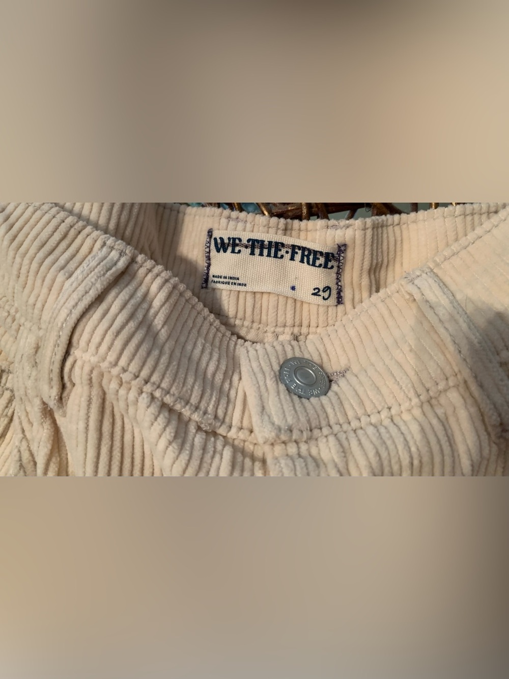 NEW Free People Size 29 We the Free Good Luck Mid Rise Cord Barrel Jeans $128 - Picture 11 of 16